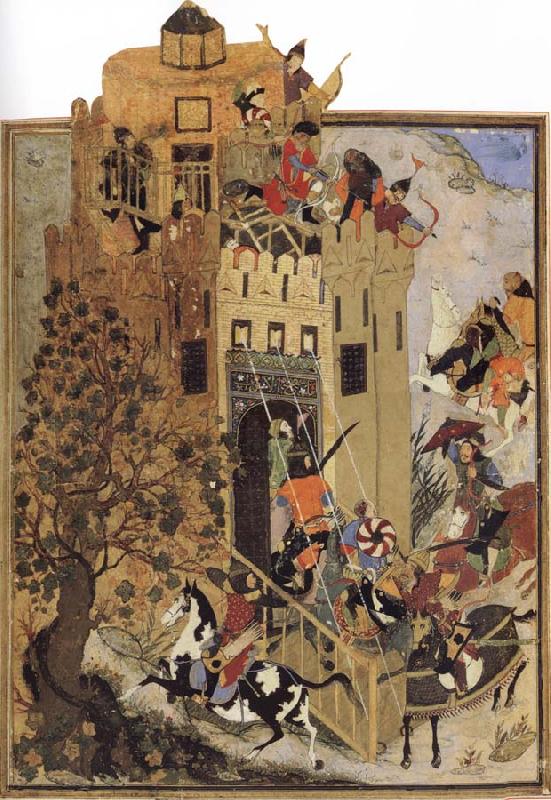 Sharafuddin Yazdi Attack against the fort of Urganj oil painting image